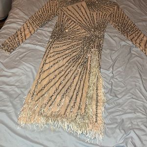 Mesh pearls and diamonds